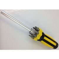 LED Screwdriver with 9 Bits &amp; Magnetic Pick up Tool