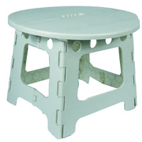 On The Road RV Small Plastic Folding Table - White