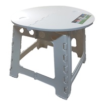 On The Road RV Large Plastic Folding Table - White