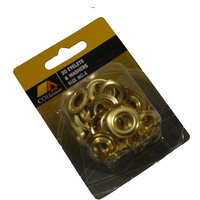 Brass Eyelets &amp; Washers Size #4 - 20 Pack X21