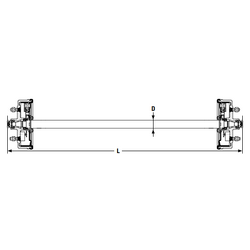 1200kg 45mm Square Axle, 9&quot; Hydraulic Brakes, 16&quot; Wheels, Fits HT 5-Stud Pattern, 1810mm Length