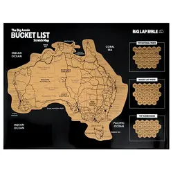 The Big Aussie bucket list scratch map