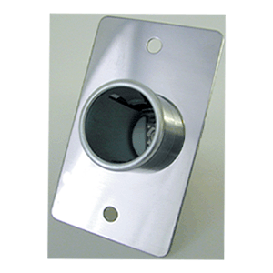 12v CHROME WALL PLATE RECEPTICLE - LARGE