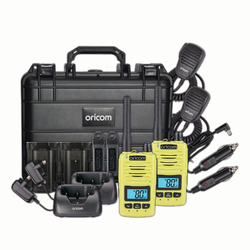 ORICOM DTXTP600 Lime 5 Watt IP67 Waterproof Handheld UHF CB Radio Trade Pack (Twin Radios)