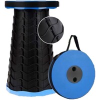 Telescopic Collapsible Portable Stool H: 45cm Black