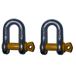 D Shackle 10mm 1T Rated Yellow 